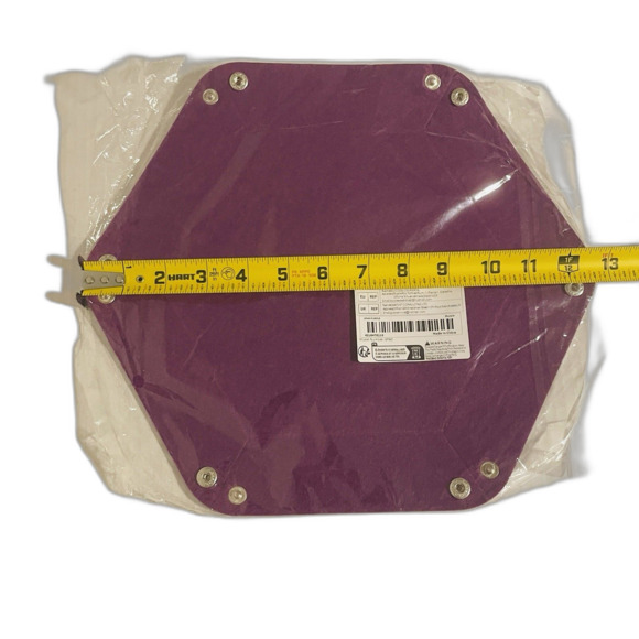 Gaming Hexagon Dice Tray Purple Faux Suede Rolling Arena RPG D&D - Picture 5 of 6